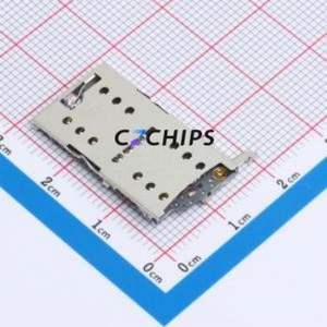 XDSM-1035-08 SIM Card Connector SMD Connector Card Tray Type Nano SIM Card 1.8mm - Product Image 1