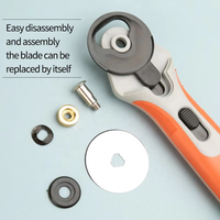 Outils de coupe pour cuir Vente en gros Artisanat du cuir fait main Orange 45mm Rotary Cutter pour tissu