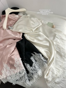 2026 Dropshipping Women <strong>Patchwork</strong> Lace Long <strong>Skirt</strong> Summer Minimalist Casual Blank Loose Midi Mermaid Satin <strong>Skirts</strong> - Product Image 4