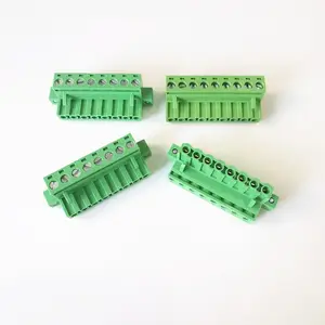 High Quality 4 P 3.81mm Pitch Spring Type Brass pcb Terminal Block