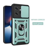 Coque itel pour itel S23/S23 Plus/A60/A60S/A70 armure fenêtre coulissante support d'anneau en métal voiture caméra magnétique coque de protection pour téléphone