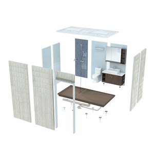 Unité de salle de bain modulaire préfabriquée de conception moderne avec toilettes et douche pratique et peu encombrante - Product Image 4