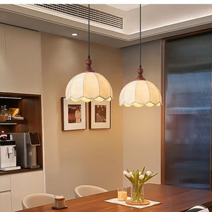 Nuovo stile cinese luce a sospensione per interni retrò tessuto moderno camera da letto lampadario in ferro battuto protezione per gli occhi lampada regolabile in altezza - Product Image 5