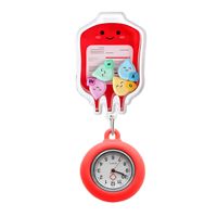 Montre numérique rétractable à clip pour infirmière et médecin, motif dessin animé mignon, brillante et extensible, pour poche ou poitrine