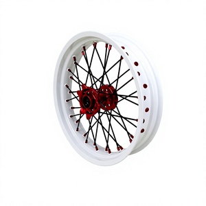 Juego de Ruedas <span class=keywords><strong>Supermoto</strong></span> de 17 Pulgadas para CRF250R CRF450R, Buje Blanco CNC 17x3.5 5.0, DOT ISO/TS16949, Piezas de Alto Rendimiento para Motard - Product Image 5