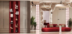 Cream Style Nail Bar Display Furniture Set | Modern Popular Hair Salon Station & Custom Nail Salon Interior Design - Product Image 5
