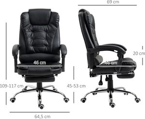 <span class=keywords><strong>Chaises</strong></span> d'ordinateur JL New Trend Home Functional Office Massage Pc Noir Chaise <span class=keywords><strong>de</strong></span> <span class=keywords><strong>bureau</strong></span> confortable en Pu avec repose-pieds - Product Image 6
