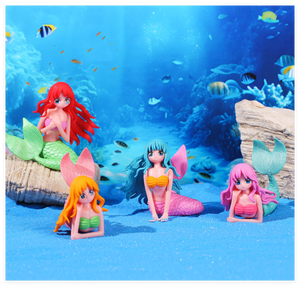 Concha sirena fishbowl cake topper figura de boda animal lindo figurita para Decoración - Product Image 3