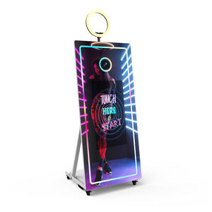 Machine Photobooth 3D LED Automatique Portable de 65'' en Flight Case Ouvert avec Miroir <span class=keywords><strong>Selfie</strong></span> et Imprimante pour Événements - Product Image 2