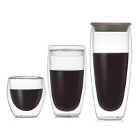 Taza de Café Reutilizable de Vidrio de Borosilicato de Doble Pared, Resistente al Calor, Libre de BPA, Hecha a Mano, de 80ml, 150ml, 250ml, 350ml, 450ml, para Té