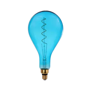 Винтажная декоративная огромная Большая большая светодиодная лампа Эдисона, 120V-240V Smoky Grey E27 E40, Светодиодная лампа накаливания в стиле ретро