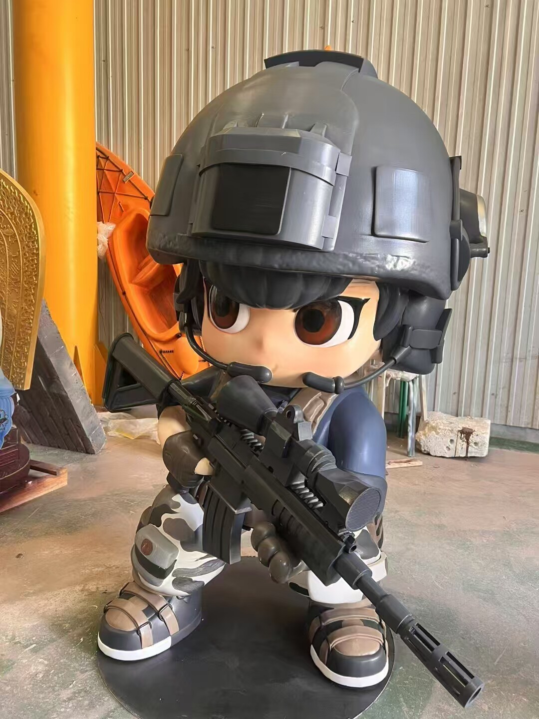Sculpture de personnage de dessin animé