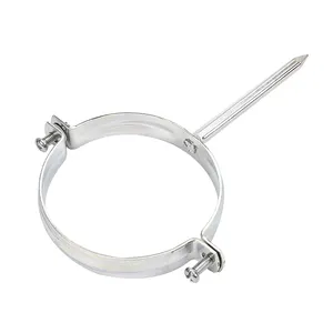 DN100 Nail clamp manufacturers Nail Steel Clamp Customized Sizes Acceptable pipe clamp with nail fixing for water plumbing