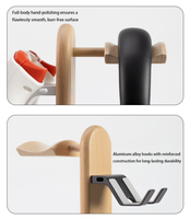 Support pour contrôleur de jeu Support pour casque d'écoute Support en bois massif PS4/PS5