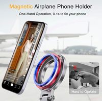 Support de téléphone à clip, rotation à 360 degrés, métal argenté, support de table, pliable, extensible, flexible, anneau magnétique N52, clip réglable