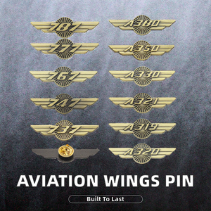 批发镀银锌合金天使主题航空机翼，适用于波音717、737、747、757、777、787飞机 - Product Image 2