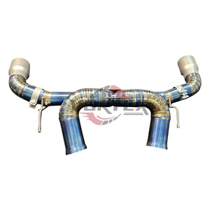 Tuyaux d'échappement Catback sans soupape en alliage de titane haute performance Vortex Racing pour Mclaren GT 4.0T Finition bleu brûlé 1.5mm - Product Image 2