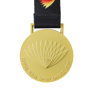 Médaille personnalisée du Marathon Swim Club en alliage de zinc, or <span class=keywords><strong>mat</strong></span>, médailles de finition surélevées en 3D - Product Image 2