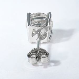 0.5CT & 1CT & 2CT Moissanite Diamond Round Cut Stud <b>Earrings</b> 925 Sterling Silver for Women - Product Image 4