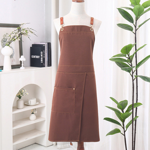 Logo di personalizzazione e dimensioni impermeabile regolabile bavaglino morbido Chef grembiule con tasche - Product Image 2