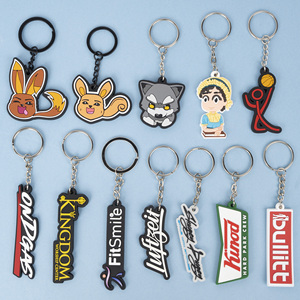 Tùy chỉnh thiết kế Silicone Keychain mềm Quà Tặng 3D 2D cao su PVC Móc chìa khóa - Product Image 6