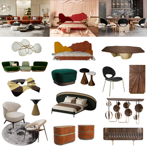 Canapé en L de luxe moderne pour villa, mobilier haut de gamme, solution de sourcing unique et complète pour villas et maisons de luxe - Product Image 1