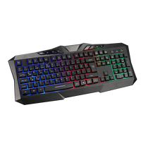 Clavier de jeu BOSSTON 104 touches Clavier rétroéclairé Gamer Clavier multimédia avec éclairage de jeu