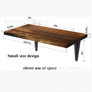 Cross-border wooden <b>wall</b>-<b>mounted</b> storage rack, solid wood straight <b>shelf</b>, suitable for living room, entryway, and bedroom. - Product Image 4
