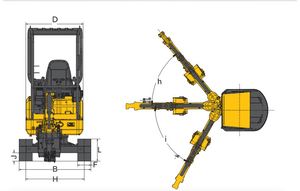 Mini Excavadora Agrícola para el Hogar, 1795 kg, 1 Año de Garantía, Multifuncional, con Cucharón de 0.04 m - Product Image 3
