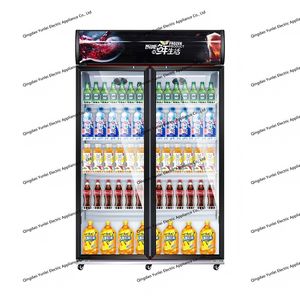 Exhibidor Refrigerador Vertical YLC-628 de Doble Puerta con Enfriamiento Directo para <span class=keywords><strong>Supermercados</strong></span>, Vitrina Refrigerada para Alimentos Frescos - Product Image 4