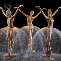 Fontaine de danseuse de ballet grandeur nature européenne en bronze, fontaine cascade, statue, sculpture, fontaine en bronze à vendre