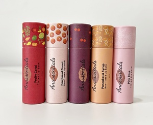 Plastic Free <b>Lip</b> <b>Balm</b> Paper Tube Push Up <b>Container</b> Biodegradable Kraft Cardboard Eco Friendly Box - Product Image 1