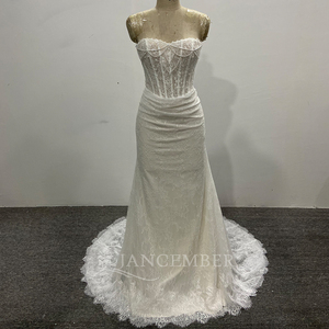Lsqx137 Wedding Dresses Mermaid Gowns for Brides Bridal Dress Beads Lace Corset Bride Lace Customize Robe De Marie Jancemebr - Product Image 2