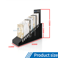 Support de présentation de comptoir en métal de 2 mm, écologique, personnalisable en taille et avec emplacement pour logo intégré, pour échantillons