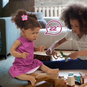 Muñeca <span class=keywords><strong>Reborn</strong></span> Saskia de 22 Pulgadas, Piel Negra, Vinilo Suave, Muñeca Bebé de Emulación, Venta Caliente Transfronteriza, Material Plástico en Existencia - Product Image 3