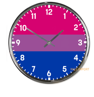 Horloge murale ronde arc-en-ciel Bear, horloge silencieuse classique sans tic-tac, fonctionnant sur piles, pour bureau, maison, salon