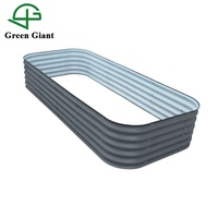 17 "de haut 3.5ft * 8ft extérieur Aluzinc galvanisé jardinière modulaire en métal ondulé Kit de lit surélevé de jardin (240x105x43cm)