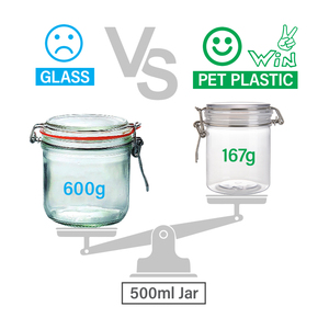 Tarro de Crema PET Ligero a Precio Económico, 500 ml, Doble Sellado Hermético, Tarro Redondo de PET de Grado Alimenticio para Cocina - Product Image 5