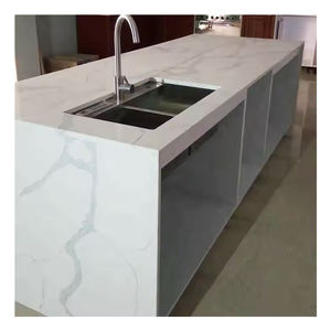 Encimeras de cocina de piedra coreana laminada precortada, encimeras de baño Lowes con lavabos integrados - Product Image 1