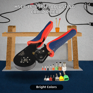Borne tubulaire en fil d'acier au carbone <span class=keywords><strong>pince</strong></span> <span class=keywords><strong>à</strong></span> <span class=keywords><strong>sertir</strong></span> manuelle <span class=keywords><strong>à</strong></span> 6 côtés auto-réglable pour 0.08-16mm2 30-5AWG OEM personnalisable - Product Image 2