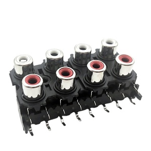 JTELE Audio Vidéo rca prise jack RCA-813 connecteur audio 8 positions 8 trou embase rca/jack rca séparé manches - Product Image 1