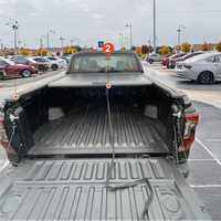 Couverture de benne manuelle en alliage d'aluminium à enroulement rigide pour Ford F-150, rétractable et étanche