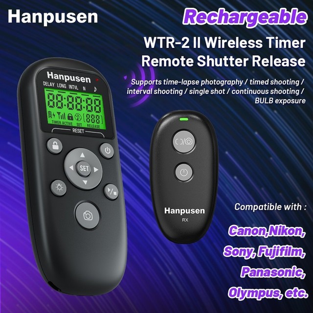 Wireless Timelapse Intervalometer Remote Release for Bulb Delay Shooting Brand New, Original, One-year Warranty