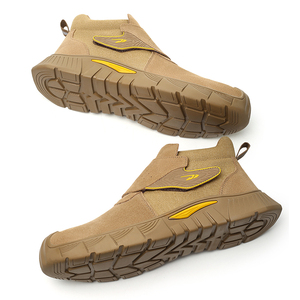 Bottes de sécurité pour hommes, chaussures de sécurité pour soudeurs, anti-écrasement, en cuir indestructible, bottes de travail à embout en acier, bottes de sécurité - Product Image 3