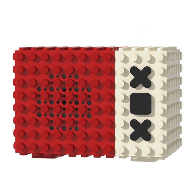 Lego Block Style Portable Blue Tooth Speaker Wireless Mini Cube Speaker with High Fidelity Sound Compact Desktop Speaker