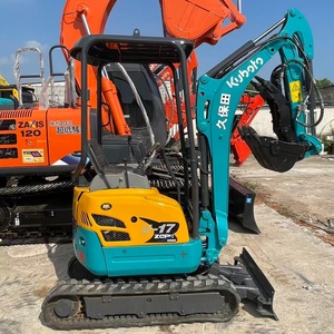 Japanese original low working hour high-quality second-hand Kubota U17 tailless 1.7 ton <b>miniature</b> tracked excavator for sale - Product Image 3