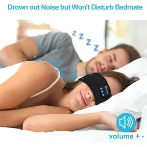 Fone pour écouteurs sport dormir bandeau élastique sans fil casques musique masque pour les yeux IPX-5 étanche 3-5 heures de lecture - Product Image 5