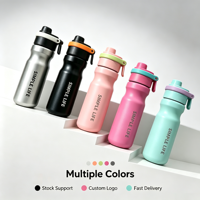 Botella de Agua Kecolove de 600 ml, Acero Inoxidable 316, Libre de BPA, con Pulverizador de Niebla, Aislada al Vacío, a Prueba de Fugas, para Deportes al Aire Libre, Gimnasio y Uso Diario