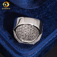 Nouveautés – Bague pour homme en argent sterling 925, style hip-hop, forme carrée, sertie de moissanite VVS, livraison directe