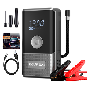 <span class=keywords><strong>6</strong></span> en <span class=keywords><strong>1</strong></span> Gooloo 12V 3000a A3 Portable Smart <span class=keywords><strong>Car</strong></span> Jump Starter Power Bank Batería Kit de compresor de aire incorporado - Product Image 1